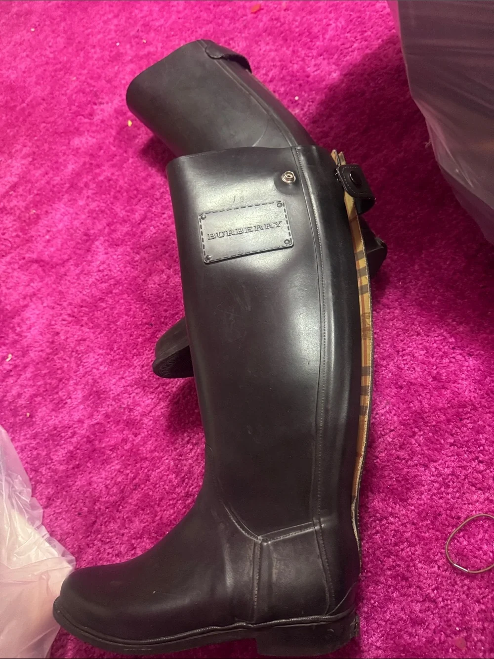 Burberry Bla l Tall Leather Riding Boots - Picture 2 of 7